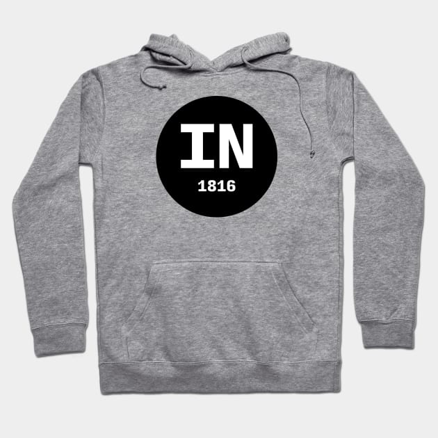 Indiana | IN 1816 Hoodie by KodeLiMe